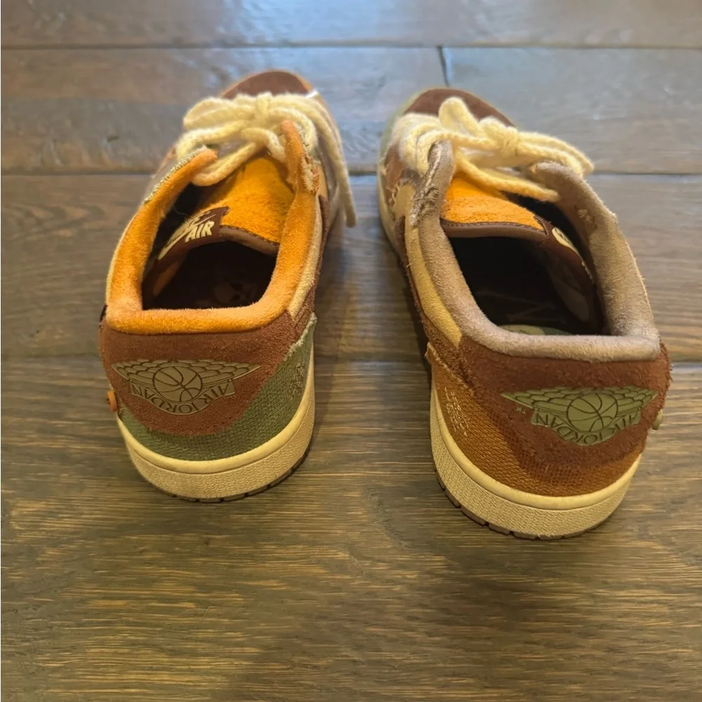 Zion Williamson x Air Jordan 1  low OG voodoo Like new sz 7 EU 40 - Picture 4 of 4